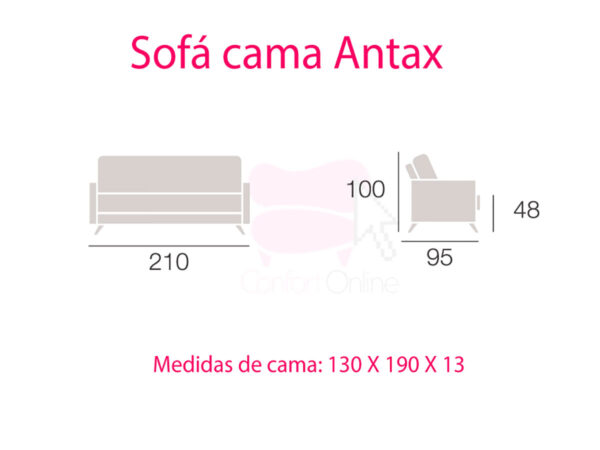 características sofá cama clic clac antax